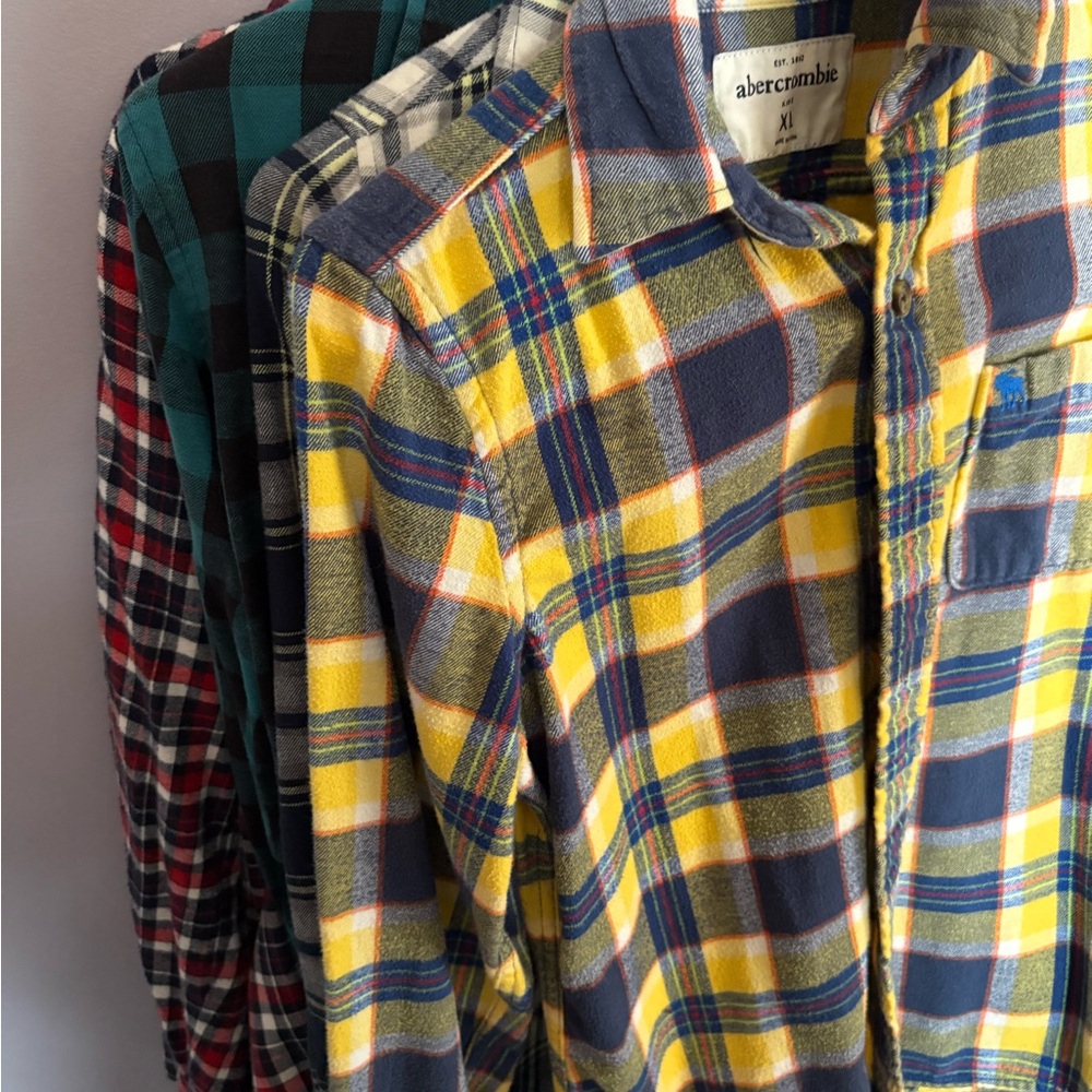 Lot‎ of plaid flannels size small-medium teens grunge comfortable hipster